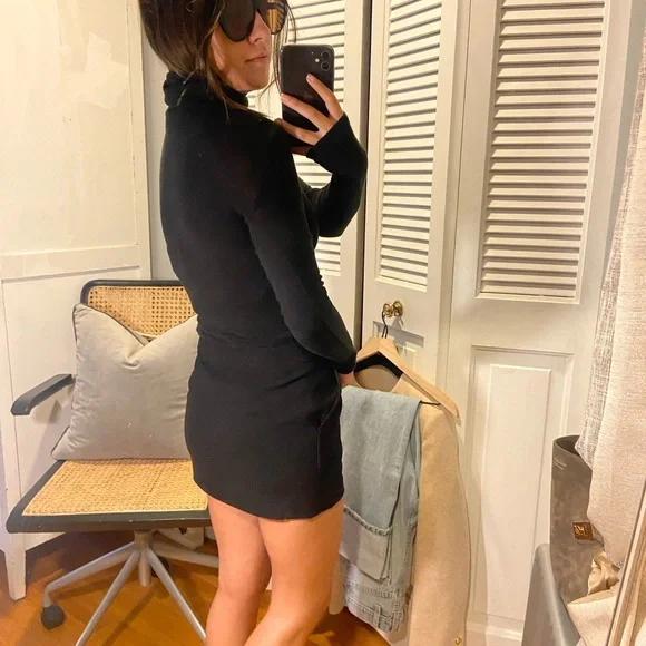 Madewell Black Ribbed Turtleneck Bodysuit - Picture 4 of 8